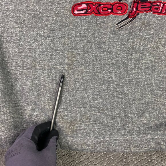 Vintage Y2K 90s Exco Jeans Scorpion Hoodie Men's Large Gray - Picture 8 of 16